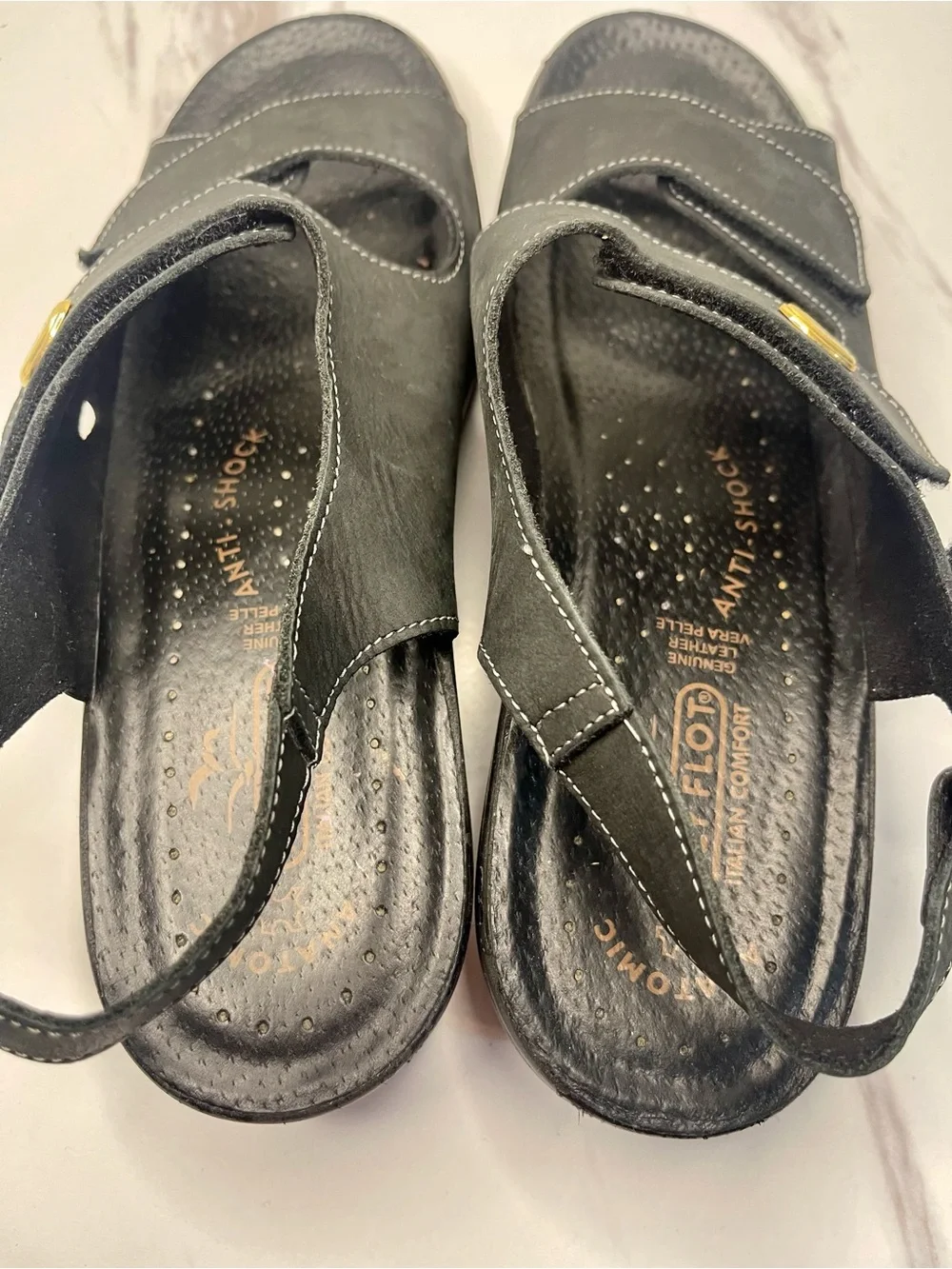 Fly Flot Fully Adjustable Sandals Size 41 / 9.5 Comfort Ortho Shoes, Italy